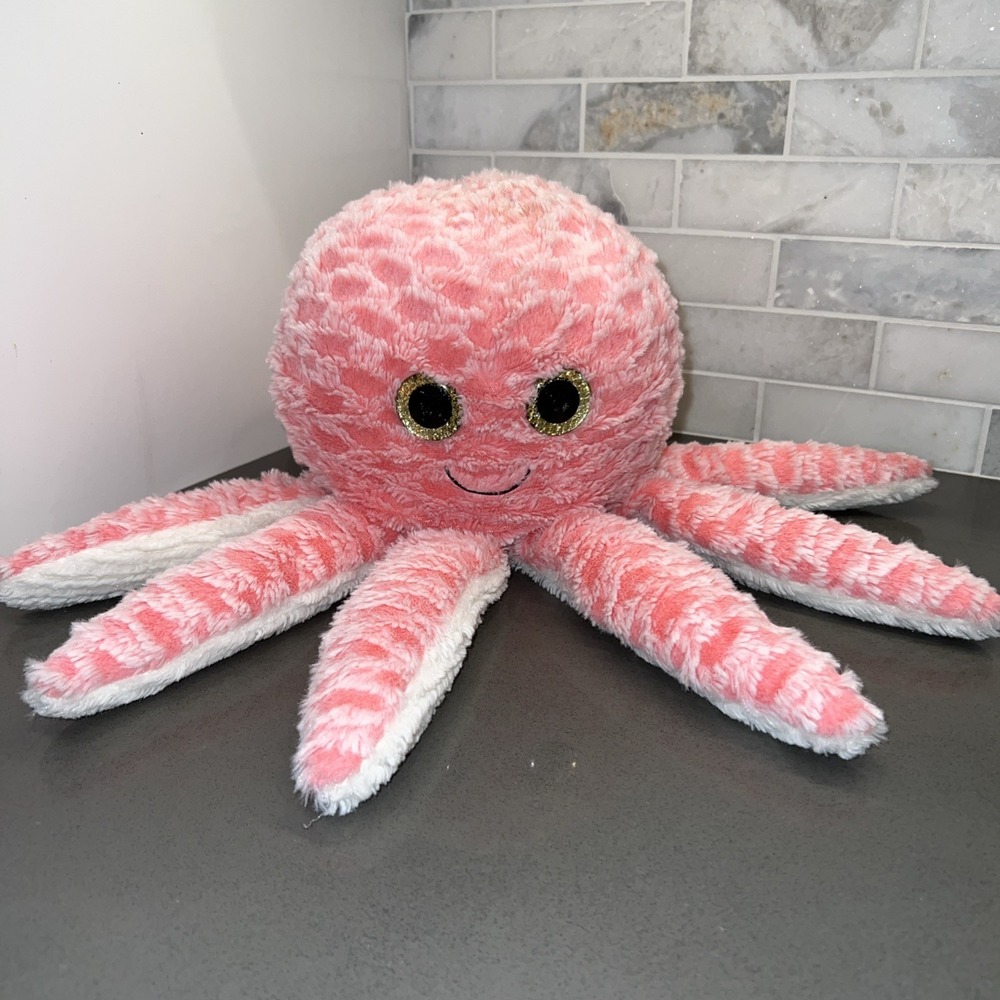Chanel pink and white large octopus plush